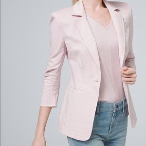 White House Black Market Ruched Sleeve Blazer